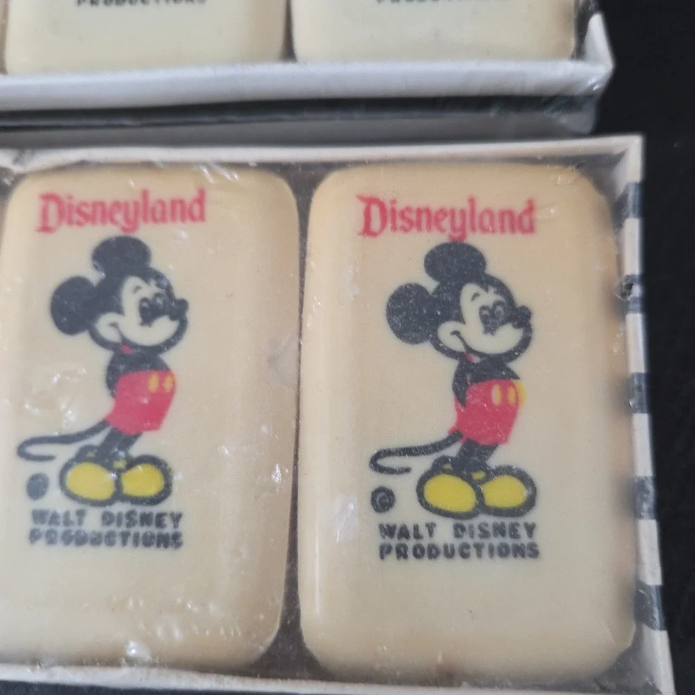 2- Vtg mickey mouse 3 pack soap from Disneyland (6 Bars Total) Sealed New Rare